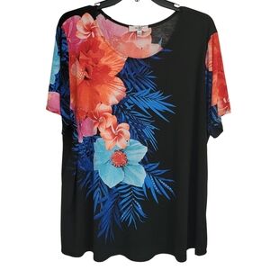 Moa Moa Floral Blouse, Size 2X